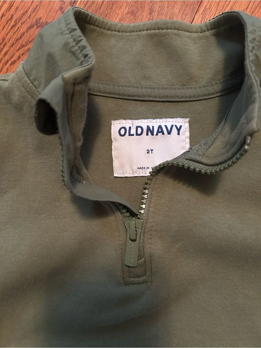 Old Navy Boys Olive Green Quarter-Zip Pullover  2T
